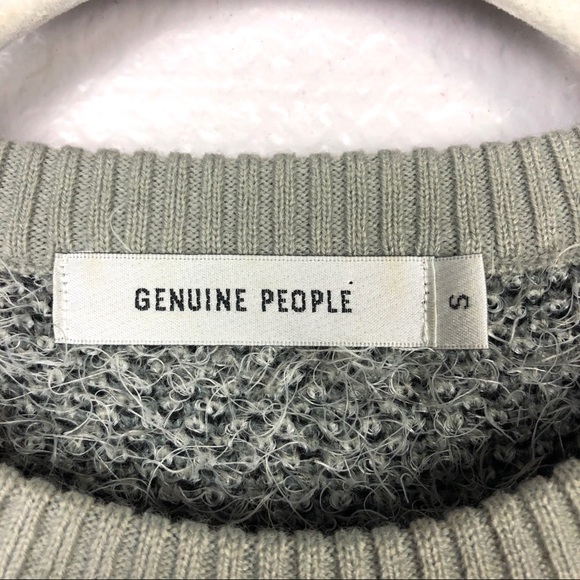 Genuine People | Abstract Fuzzy Cropped Sweater S - Picture 2 of 7